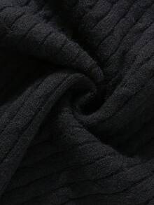 Manfinity Campus Court Herren Kontrast-Kragen Lässig Strickweste, Herbst/Winter