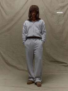 Musero Men Loose Fit Basic Style Premium Jogger Checkered Boxer Style Double Waistband Fall SPRING SUMMER - Grey - View 1