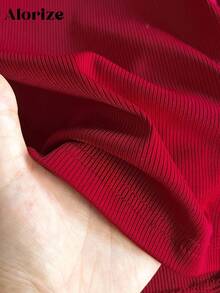 Sparklyn 2件套少女休闲圣诞新年红色T恤和格子裙套装 - 紅色 - 查看 4