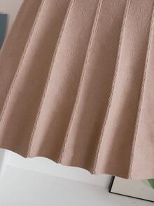 SHEIN Genkimix Kids Tween Girl 2 Pieces Knit Set, Cute 3D Bow Sweater With Pleated Skirt, Adorable & Elegant, Winter Skirt Two Piece Set For Kids Tween Matching Set Knit Girl Clothes Autumn And Winter Clothes Girl Knit Set Girls Sweater Skirt Set