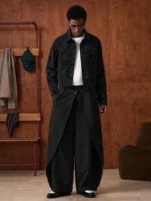 SWAVVY 男士休闲百搭麂皮绒单排扣长袖外套，秋季款 - 彩色 - 查看 3