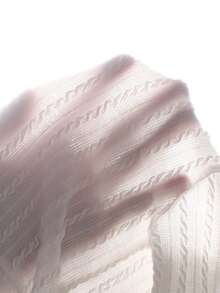 SHEIN Herbst Neugeborenes Mädchen Weiß Besticktes Langarm-Oberteil kombiniert mit rosa Hose 2 Stücke Lässig Set, einfach, modisch und vielseitig