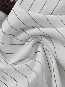 Manfinity Dauomo Casual Fashion Men's Drop Shoulder Long Sleeve Front Button Closure Retro Versatile Top - White - View 4