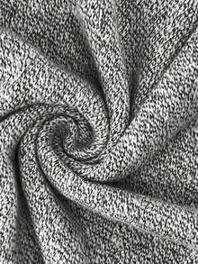 Calvaya Suéter de cuello redondo con adorno de encaje floral para mujer de talla grande - Gris - Ver 3