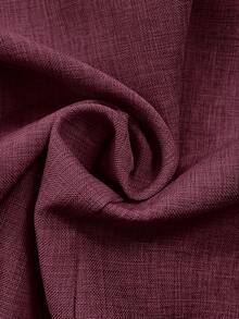 Siren Gaze Women's Elegant Metal Single-Breasted Long Sleeve Blazer, Autumn Winter Christmas Red New Year Burgundy Valentine's Day - Burgundy - View 7