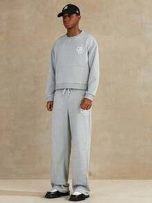 STYNVO Men's Casual Printed Pullover Sweatshirt & Pants Set