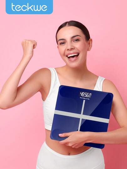 Teckwe Weight Scale,Highly Accurate Digital Bathroom Body Scale,Digital Weighing Machine For People,High-Definition Display & USB Charging,Intelligent Power On And Off Weight Scale