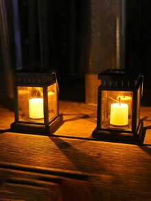 太阳能微型宫灯，户外防水LED迷你风扇灯，串灯，花园氛围灯，吊灯，壁灯，装饰景观灯，暖色，多色 - 黑色 - 查看 2