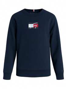 Tommy Hilfiger Signature Boys' Sweatshirt Dark Night Navy - Navy Blue - View 1