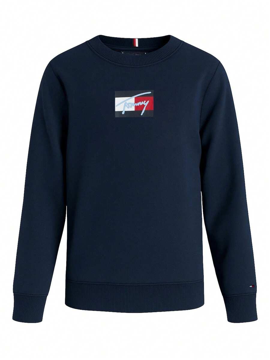 Tommy Hilfiger Signature Boys' Sweatshirt Dark Night Navy - Navy Blue - View 1