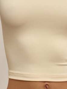 MUSERA 修身方领长袖上衣，优雅秋冬圣诞节夜间外出工作装，可爱又时尚。 - 奶油色 - 查看 6