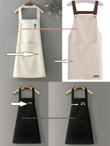 1/2pcs Waterproof And Oil-Proof Cooking Apron With Pockets, Suitable For Men And Women - Multicolor - View 11