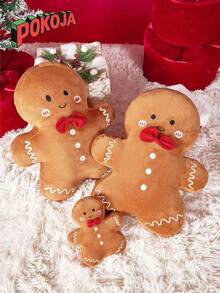 圣诞姜饼毛绒玩具 - 柔软的垫子状身体，轻巧的节日装饰和圣诞树礼物，饼干派对装饰 - 可爱的姜饼人娃娃，圣诞节姜饼装饰，节日家居装饰 - 彩色 - 查看 7