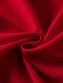 Elladie kids Robe à manches longues à carreaux rouges de style français élégant avec col claudine, ambiance élégante, convient pour le printemps et l'automne - Rouge - Voir 5