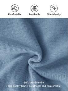 FavEase 秋季休闲纯色修身开衫 - 藍色 - 查看 4