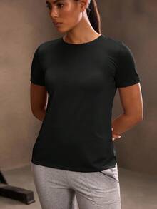 Powerista Cut Out Crossover Back Sports Tee Gym Women Shirts