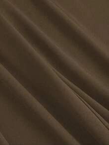 SHEIN LUNE Plus Size Pleated Detail Versatile Office Pants Fall Cloth For Women