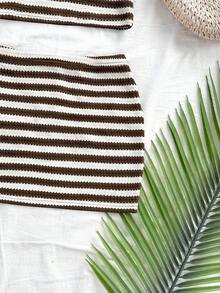 SHEIN x Eduarda Gutierrez Soleia 女式两件套花卉印花露背上衣和迷你裙套装，适合海滩/度假 - 彩色 - 查看 7