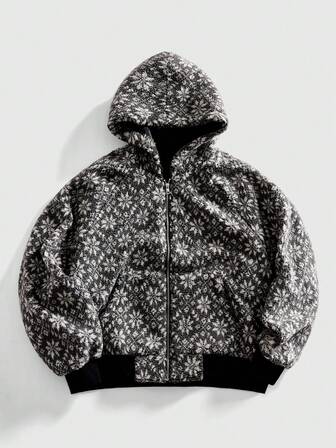 Street Life Veste à capuche ample pour hommes en tissu moelleux