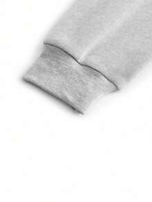 INAWLY Áo nỉ dài tay cổ đứng, dáng rộng, khóa kéo nửa thân, dành cho nữ, cỡ lớn. - Xám - Xem 5