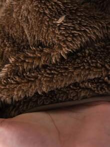 Rusticease 女式纯色长袖羊毛夹克，带口袋和前纽扣，百搭保暖，适合冬季穿着 - 藕粉色 - 查看 6