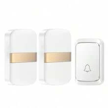 Kontrol Jarak Jauh Bel Pintu Nirkabel, 60 Melodi, Tingkat Volume, Bel Pintu Selamat Datang Rumah, Ditenagai oleh 3 Baterai AAA atau Antarmuka USB - Platinum - View 13