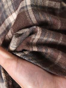 Rusticease Women's Casual Waist Cinched Long Sleeve Button-Up Shirt, Suitable For Autumn/Winter, Back To School, Embroidered Small Logo Christmas Winter - Multicolor - View 6