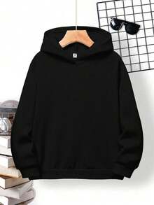 Sweat-shirt-shirt ample épais avec imprimé graphique et texte "CAPPUCCINO ASSASSINO", tasse, épéiste de dessin animé. Style minimaliste classique, mode décontractée pour pré-adolescents. Convient pour l'automne/l'hiver