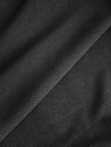 Flirla Tall 1 件女式黑色针织弹力面料长裤，低腰，口袋，修身，喇叭裤，百搭，通勤，返校，休闲，简约，秋季/春季