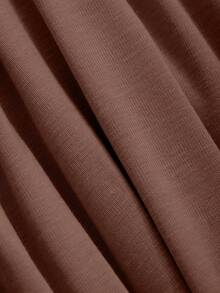 DAZY Casual Loose Long Sleeve Top And Pants Lounge Set, Winter Clothes - Brown - View 6