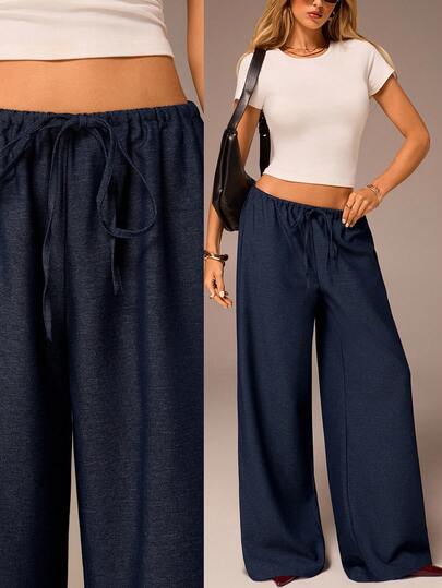 Avantive Tenues d'automne et d'hiver, Halloween, Noël, Nouvel An, Sortie, Remise des diplômes, Bal de promo, Élégante, Formelle, De luxe, Chic, Décontractée d'affaires, Anniversaire/Bureau, Concerts country, Sorties en boîte de nuit, Sexy, Western, Vêtements de travail, Streetwear, Vintage, Festivals, Cocktails, Rave, Bal de promo, Hawaï, Aéroport, Drôle, De base, Brunch, Style années 2000, Moulante, Style "Old Money", Église, Bal de promenade, Classe, Fête, Modeste, Soirée, Automne, Hiver, Taille basse, Ample, Jambe large, Droite, Pantalon bleu marine