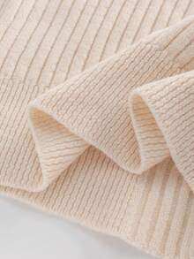 SHEIN Franclia Women's Apricot Button Comfortable Versatile Fashion Cardigan Sweater - Apricot - View 6