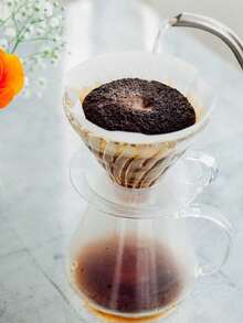 50/100Pcs Coffee Filters, Cone Shaped Paper Filters Easy To Use Upgraded Design Size V02, V-Shaped Hand Brewed Coffee Filter Paper Filter Cup Uses Filter Paper Hand Brewed Coffee Filter Paper, Compatible With Pour Over Drippers Back To School - White - View 2