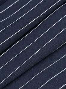 Airlisse Women's Striped Long Sleeve Top And Skirt Set, Casual Commuter Suit, Business Casual