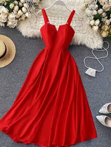 DreamSkyne Plus Size Women Elegant Party Sling Light Dress For New Year Clothes, For Thanksgiving Maxi Women Outfit