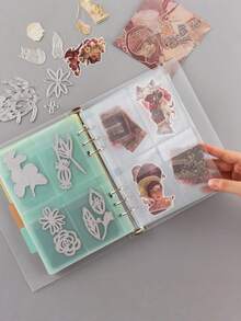 1PC Notebook Cover PP Frosted Transparent Binder Rings Loose Leaf Planner Insert Refillable Office Organizer A4 A5 A6 A7 B5 OR 5PCS A6,5PCS A5 Minimalist Aesthetic Journal Portfolio - Clear - View 4