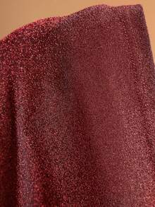 MOTF PREMIUM FAUX FUR CUFF TRIM FITTED BASE LAYER T-SHIRT, AUTUMN/WINTER - Burgundy - View 9
