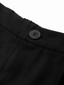 GlowEve CURVE Damen Bluse in Große Größen mit langen Ärmeln und Unifarbe, vielseitig modisch für den Berufsalltag geeignet, passend für Herbst/Winter, Business-Outfit - Schwarz - Übersicht 6