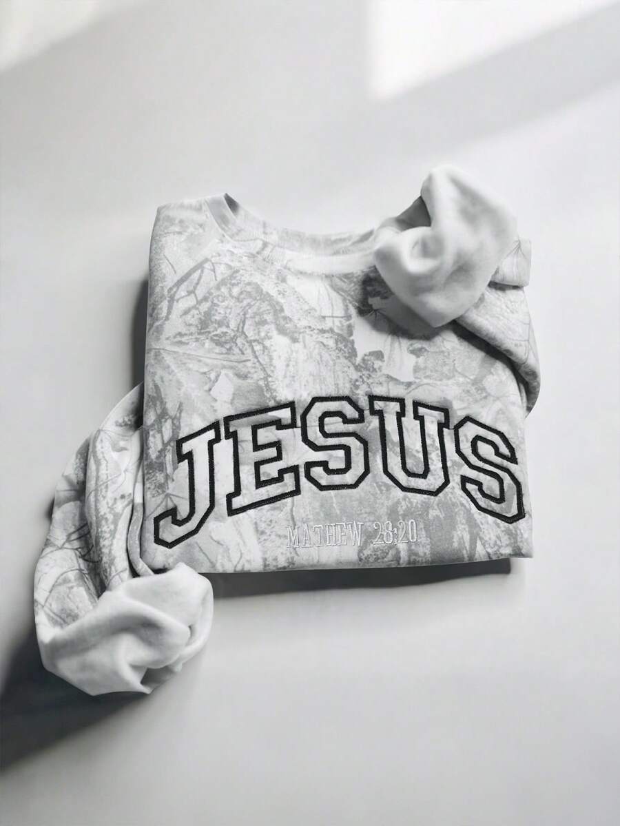 INAWLY Áo nỉ dài tay cổ tròn in họa tiết tối giản dành cho nữ - Nhiều màu - Xem 1