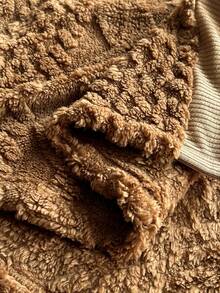 Lazeform Camicia da notte lunga e soffice in jacquard con bottoni e colori a contrasto, per taglie comode, adatta per l'autunno/inverno