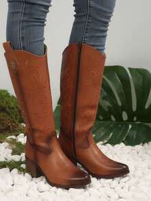 Women Equestrian Boots - Brown - View 3