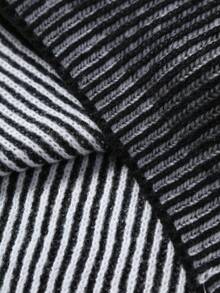 Manfinity EMRG Men's Casual Striped Sleeveless Knit Vest , Fall Winter - Dark Grey - View 5