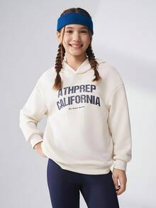 JNSQ Tween Girls 2pcs Set, Loose Crew Neck Graphic Letter Print Sweatshirt Top Paired With Slim Flare Pants, Suitable For Autumn, Winter Daily Wear, Outdoor Activities, Vacation, Streetwear, Party And Casual - Multicolor - View 3