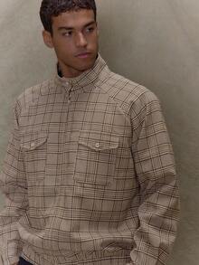 Musero Checkered Long Sleeve Zip Through Funnel Neck Jacket Pocket Button Detailing SPRING SUMMER Wardrobe - Multicolor - View 2