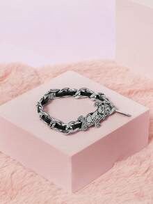 SCOOBY-DOO X SHEIN Unisex Cartoon Puppy Escape Bracelet Christmas Gift - Silver - View 2