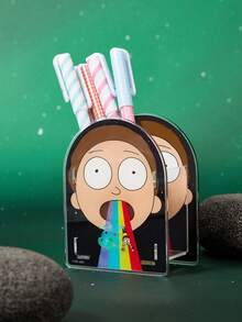 Rick and Morty X SHEIN 时尚有趣的卡通人物图案头发收纳盒