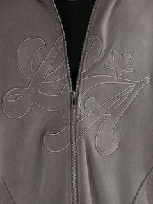 STYNVO 男士拼接字母刺绣连帽卫衣，宽松版型，美式街头风，长袖上衣