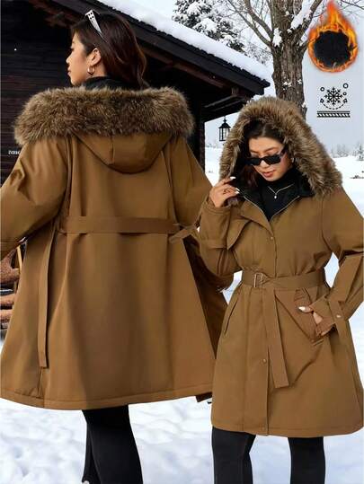 Easura Abrigo acolchado de estilo francés retro elegante y casual para ir al trabajo con cuello oversize