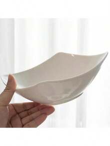 7.8-Inch White Salad Bowl Set, 4 Pieces, 6 Pieces, 10 Pieces. Reusable Plastic Bowls And Plates, Suitable For Fruit Salads, Cold Dishes, Cooked Foods, Desserts, Party Foods. Stackable For Storage. - Multicolor - View 4