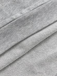 SWAVVY 男式字母图案长袖连帽卫衣 - 淺灰色 - 查看 7